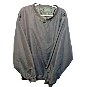 Fairway Golf Collection Men's Black Long-Sleeve Windbreaker V-Neck XXL